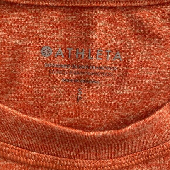 Athleta Uptempo Tank S Athletic Workout Top Loose Relaxed Fit Heather Orange - Picture 5 of 10